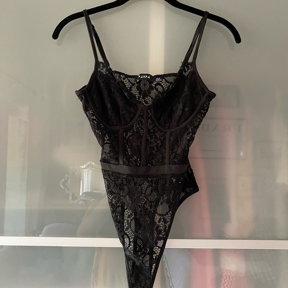 Black lace bodysuit